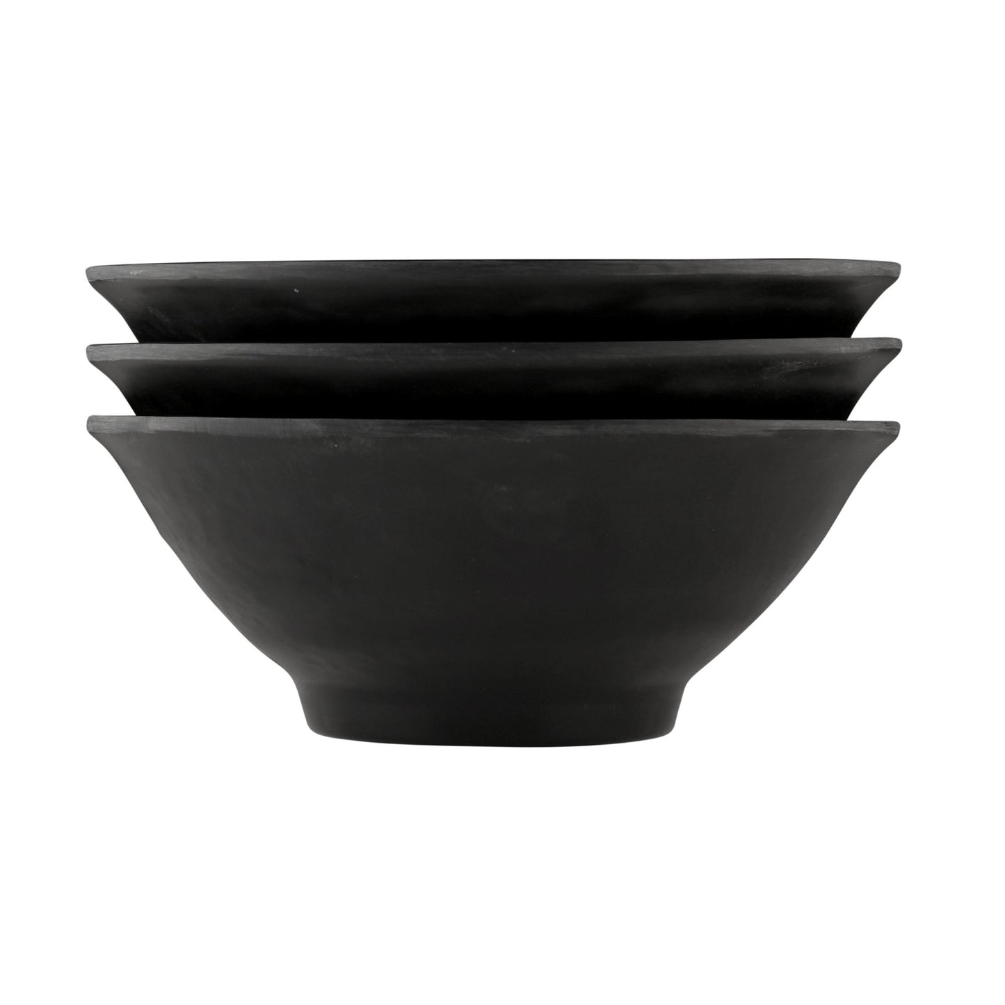 Melamine Bowl - Black Matte Finish Outside/Black Gloss Finish Inside