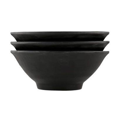 Melamine Bowl - Black Matte Finish Outside/Black Gloss Finish Inside