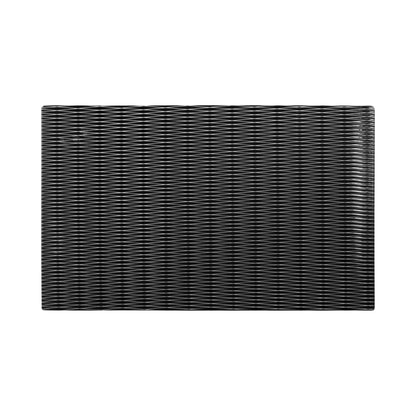 Melamine Rectangular Plate - White w/ Black Decal