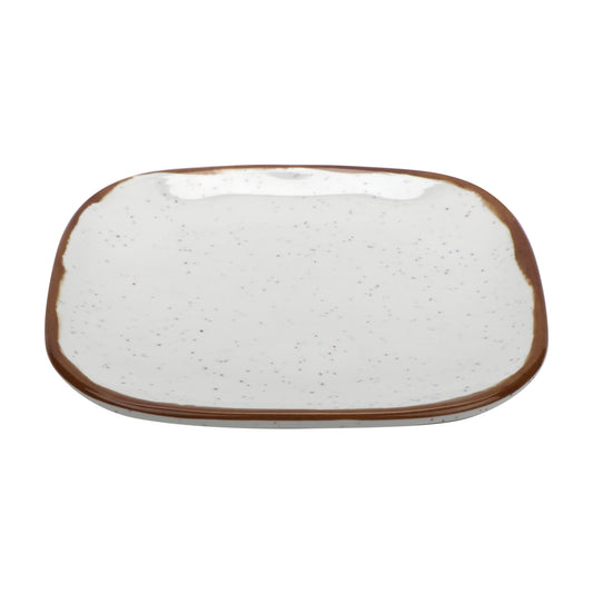 6" Melamine, Small Square Bread/Side Dish Plate, G.E.T. Rustic Mill (12 Pack)