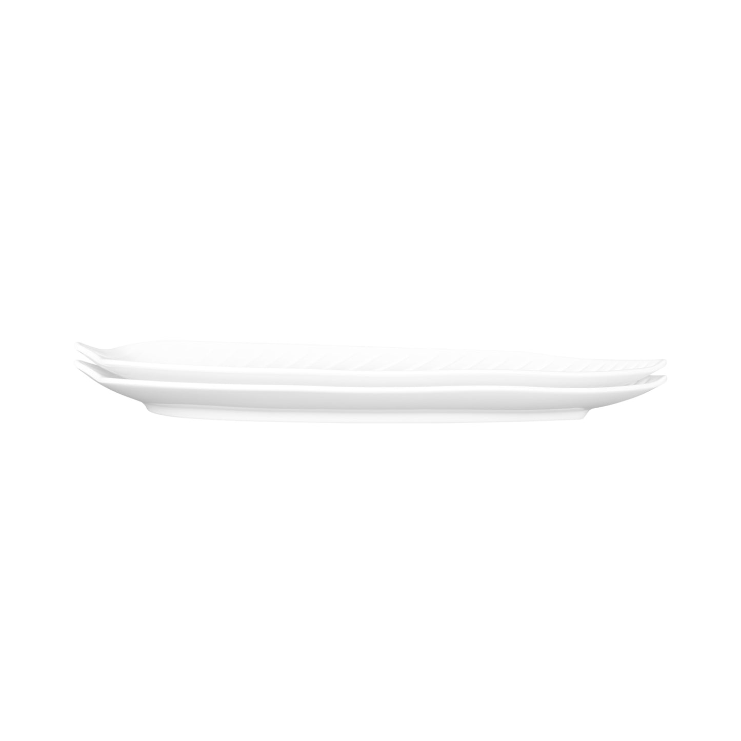 Melamine Large Leaf Platter - White