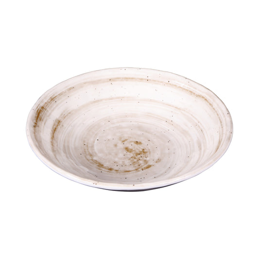Melamine Round Bowl - Taupe Design