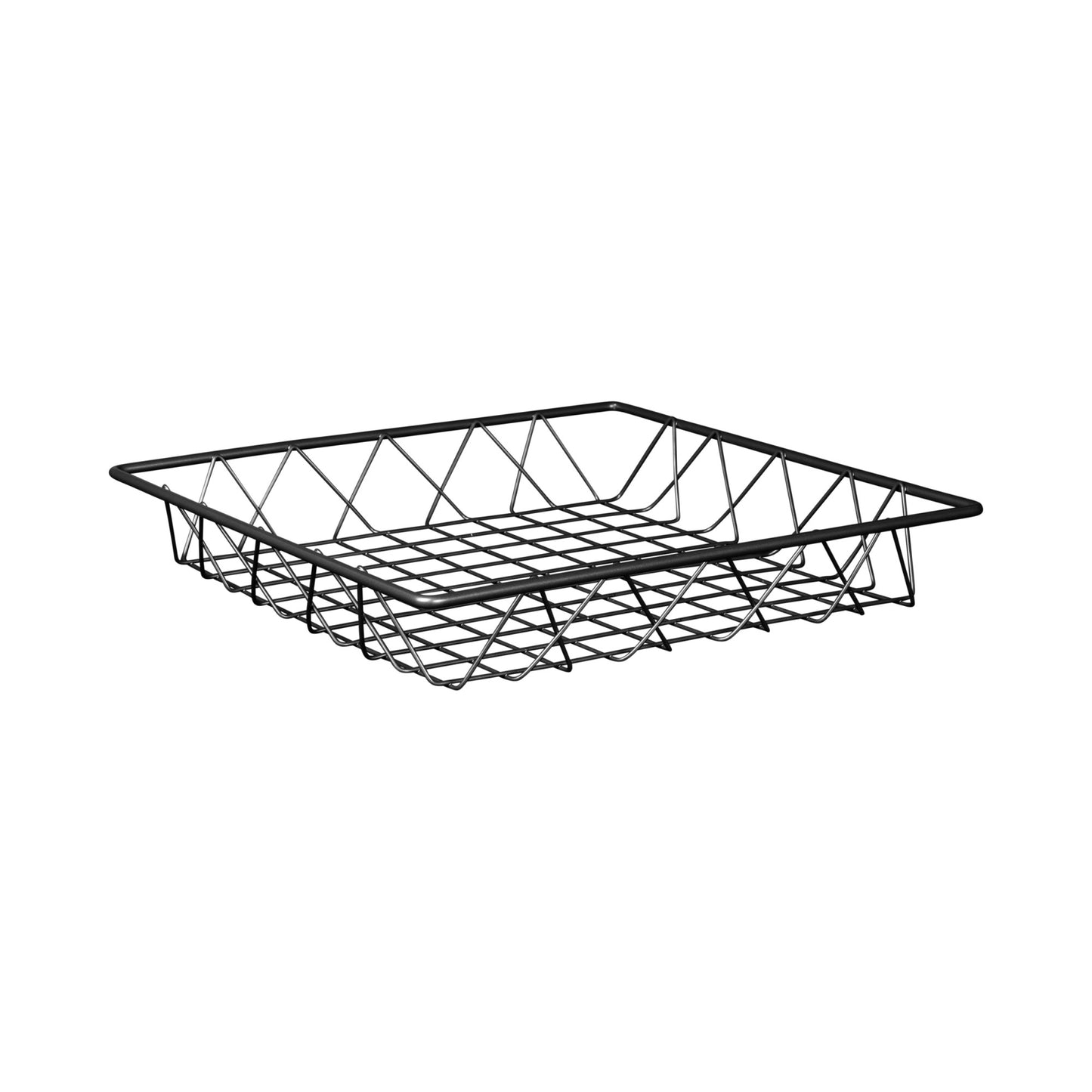 Metal Square Wire Basket - Gunmetal Grey