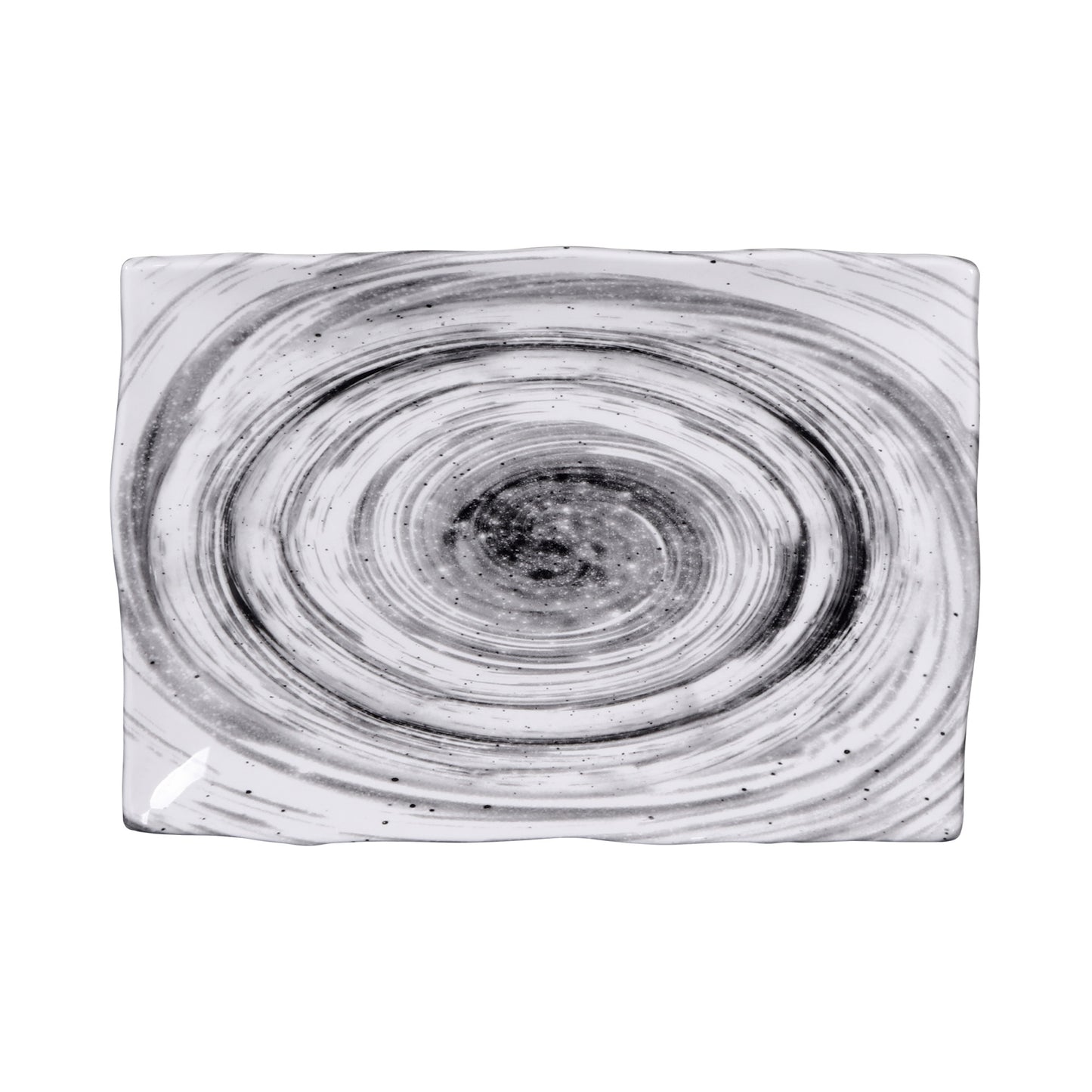 Melamine Rectangular Plate - Black Design