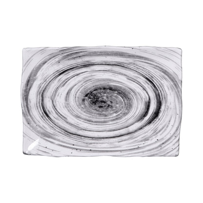 Melamine Rectangular Plate - Black Design