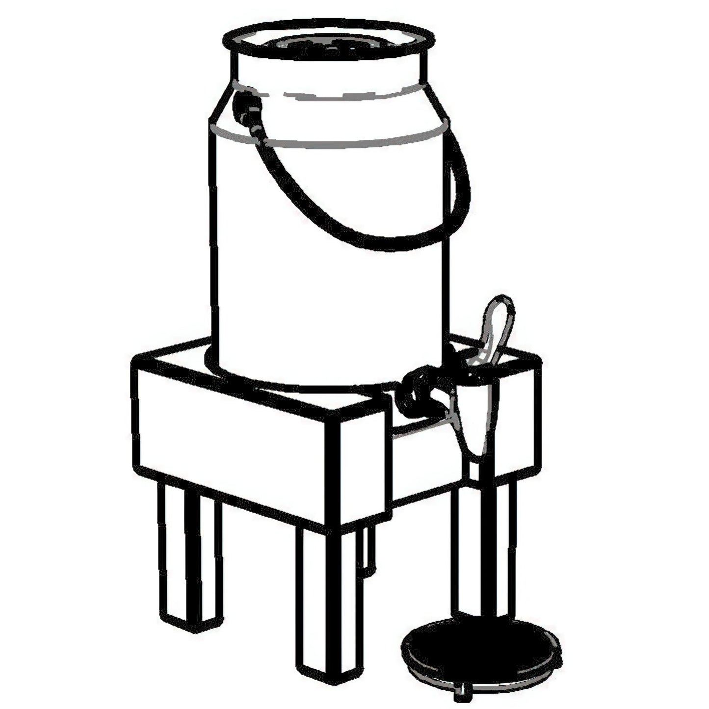 1.3 gal. Stainless Steel Milk Dispenser Set with Beech Woo