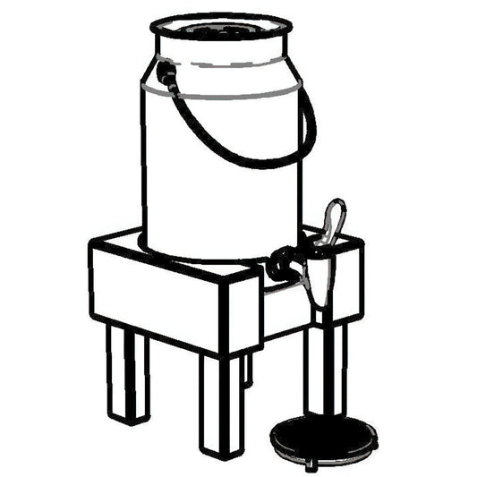 1.3 gal. Stainless Steel Milk Dispenser Set with Beech Woo