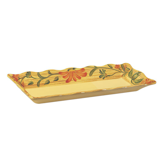 17.5" x 6.75" Melamine Tray with Scallop Edge - Venetian