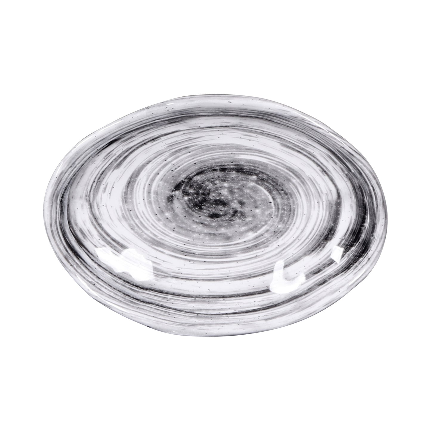 Melamine Deep Oval Plate - Black Design