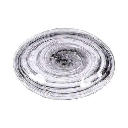 Melamine Deep Oval Plate - Black Design