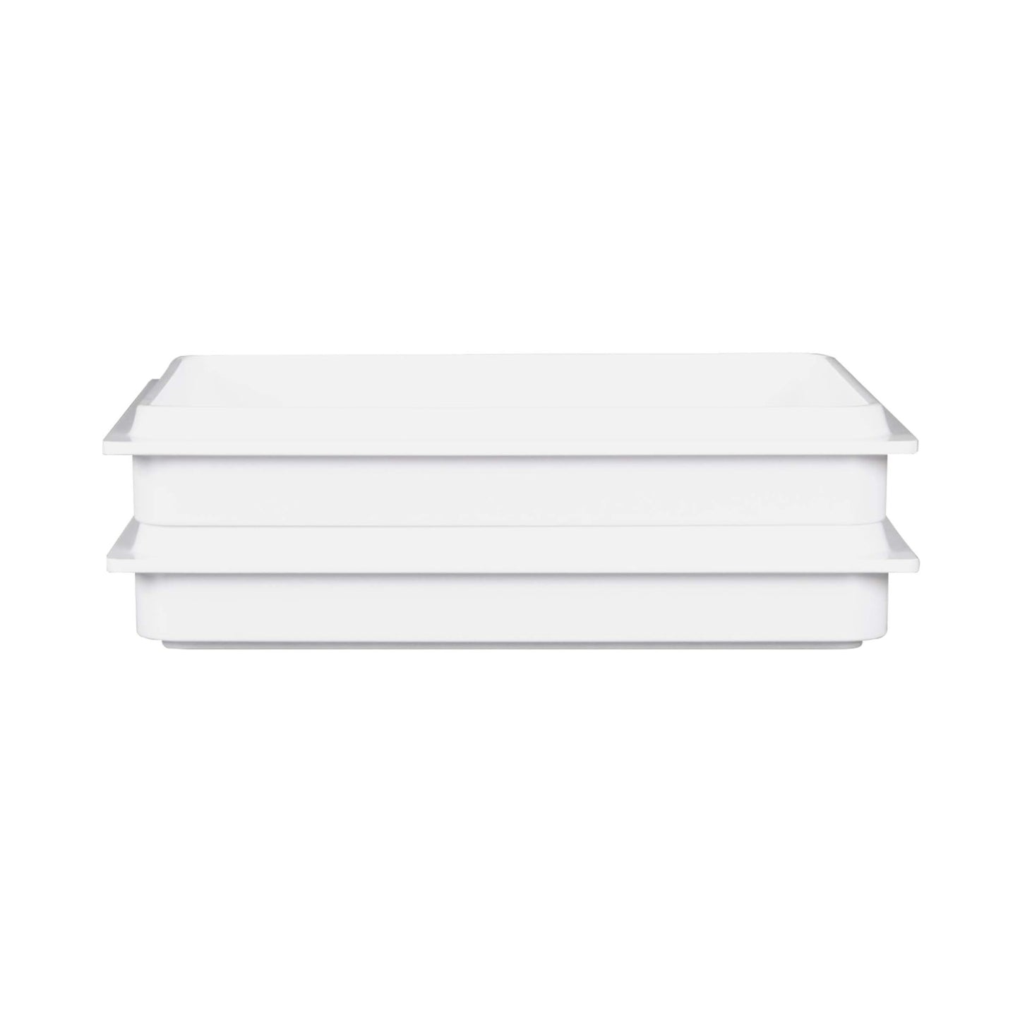 Melamine Rectangular Reversible Bin Lid - White