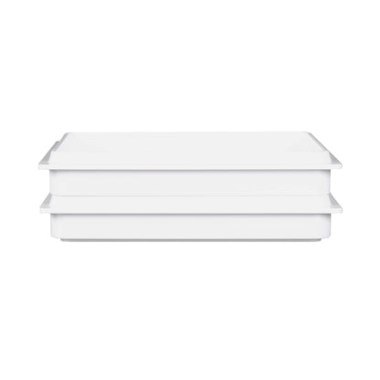 Melamine Rectangular Reversible Bin Lid - White