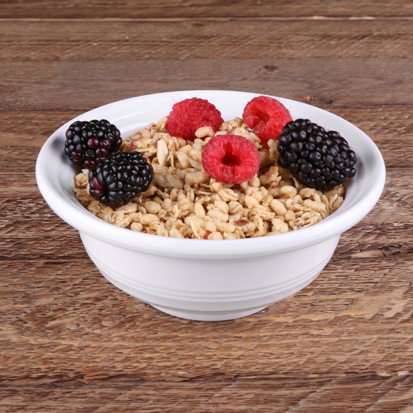 Melamine Round Swirl Bowl - White