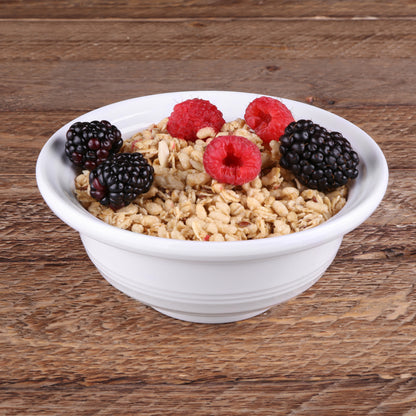 Melamine Round Swirl Bowl - White