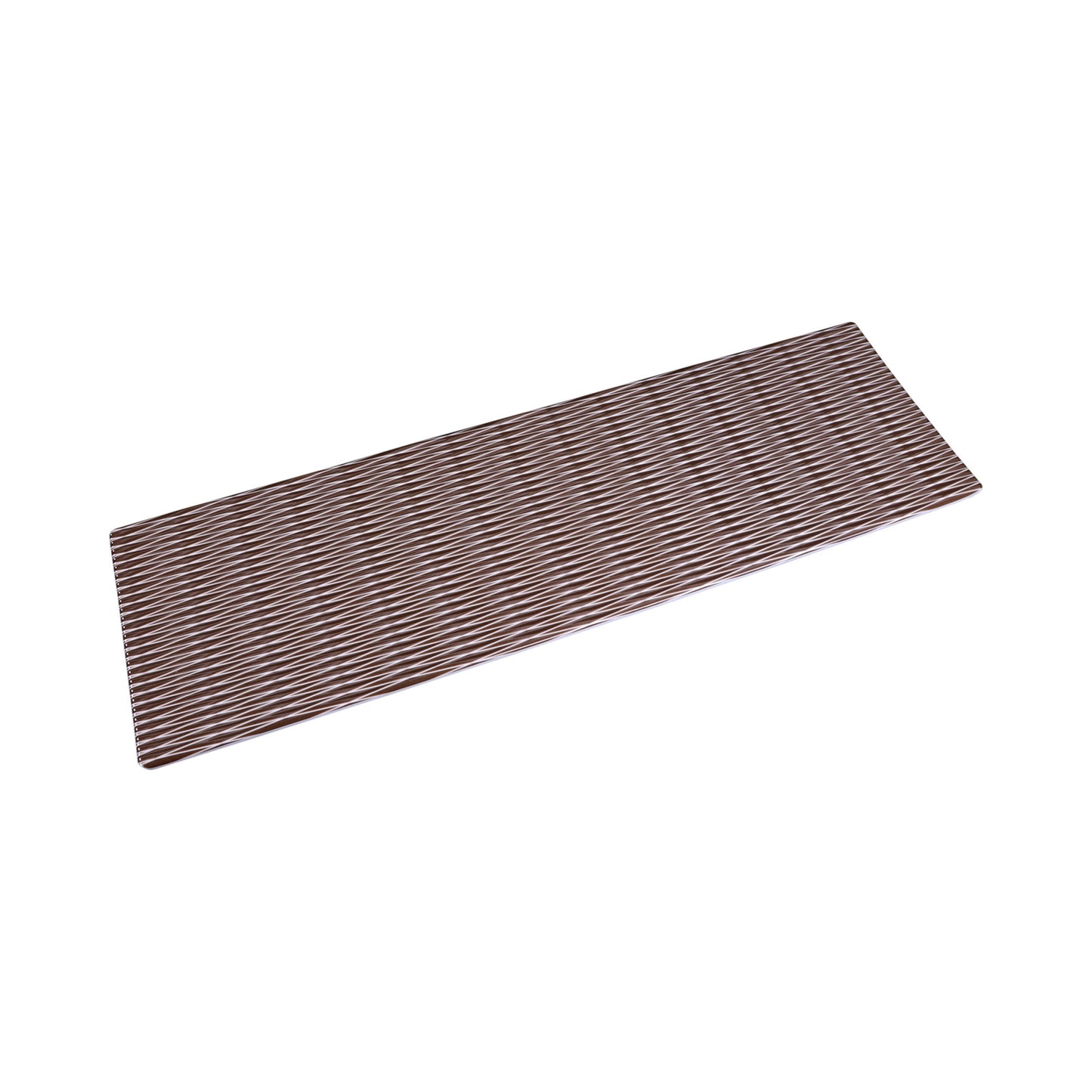 Melamine Rectangular Plate - White w/ Chocolate Decal