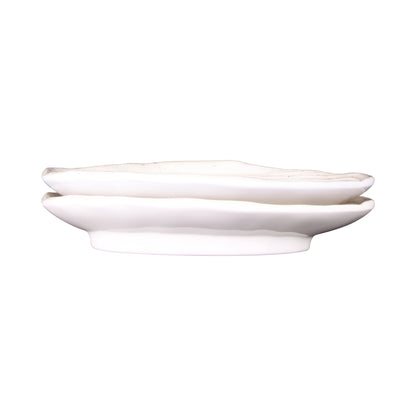 Melamine Deep Oval Plate - Taupe Design