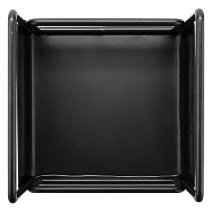 Metal & Wire Single Condiment Stand designed to hold 1- 4" x 4" x 4" Condiment Bowl ,Gun Metal Grey 4 1/2" x 4 1/2" x 4"