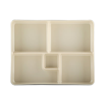 Melamine Two-Tone Bento Box - Ebony Outside, Sand Inside