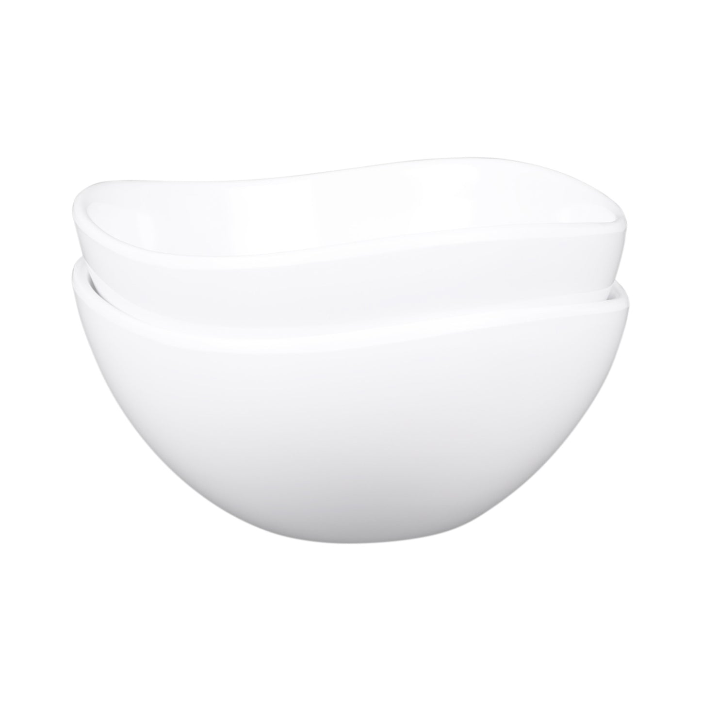 Melamine Almost Oval Bowl - White