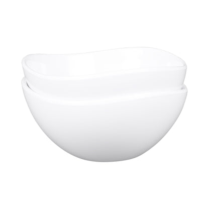 Melamine Almost Oval Bowl - White