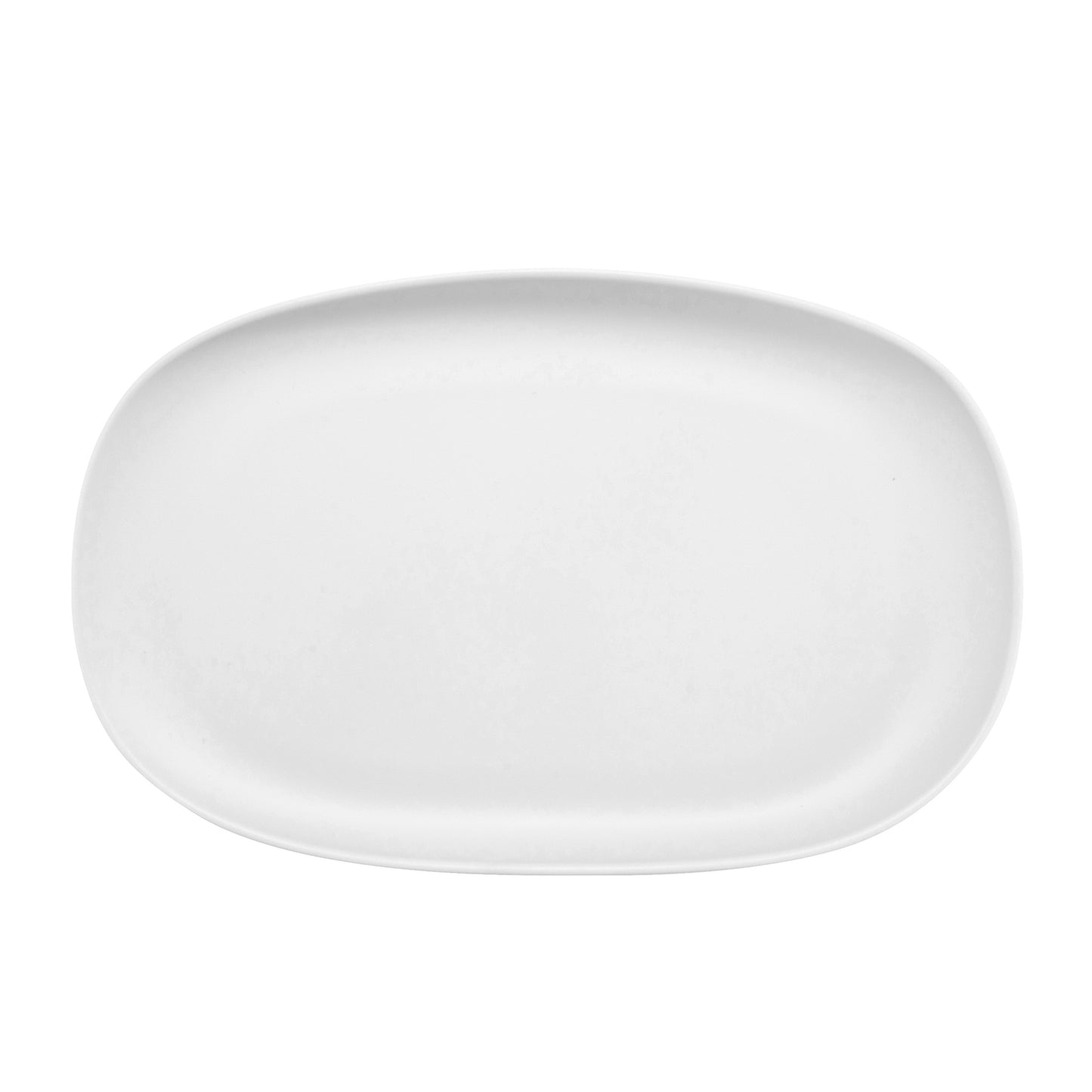 14" x 10" White, Melamine, Oval Coupe Platter, 1.24" H, G.E.T. Riverstone (12 Pack)