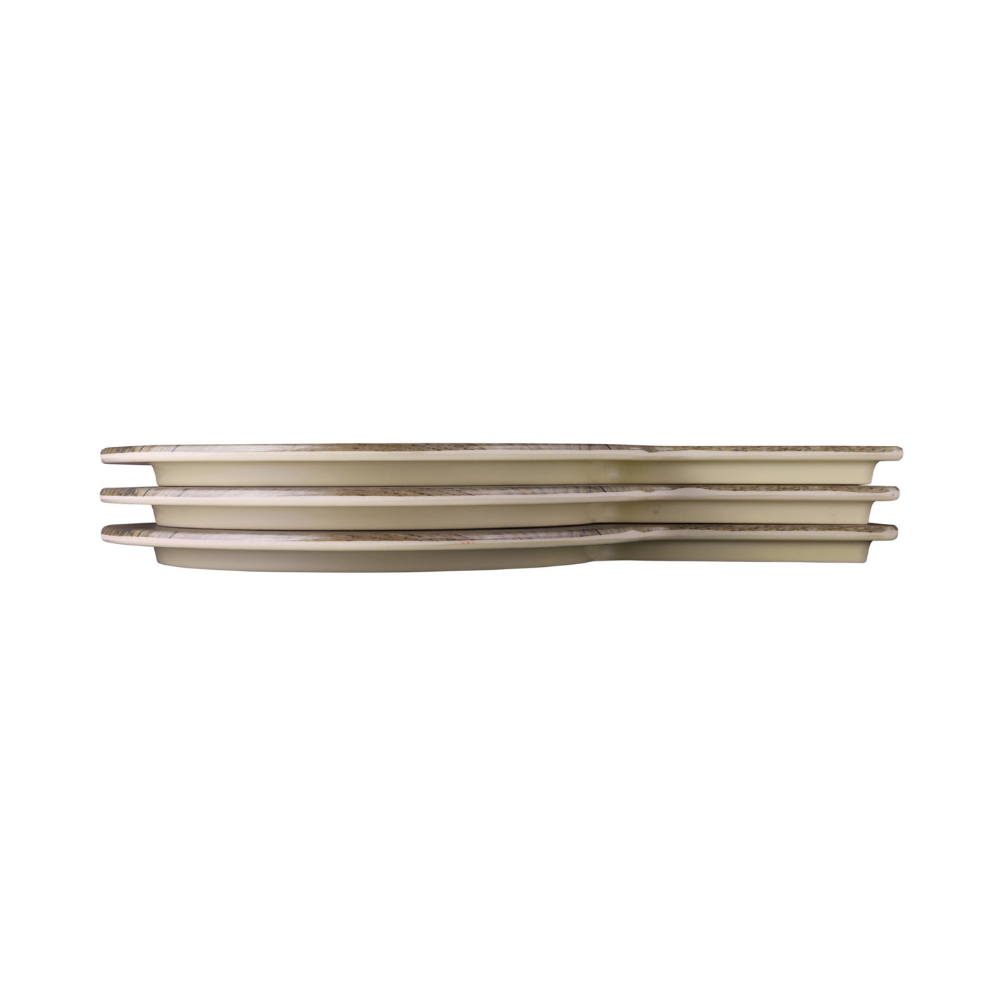 Melamine Round Serving Board - Bamboo