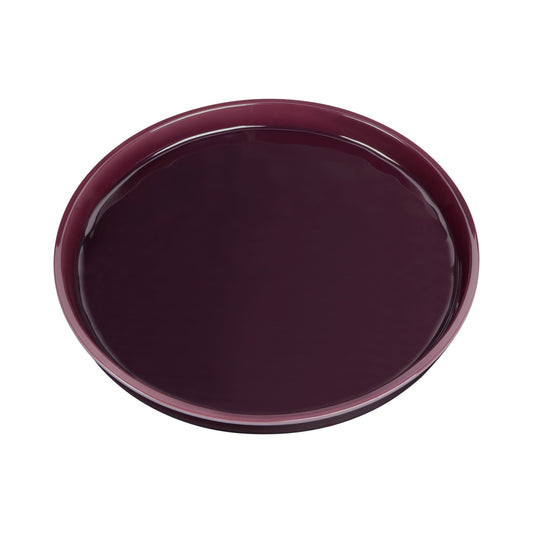 Melamine Round Coupe Plate - Purple Glaze