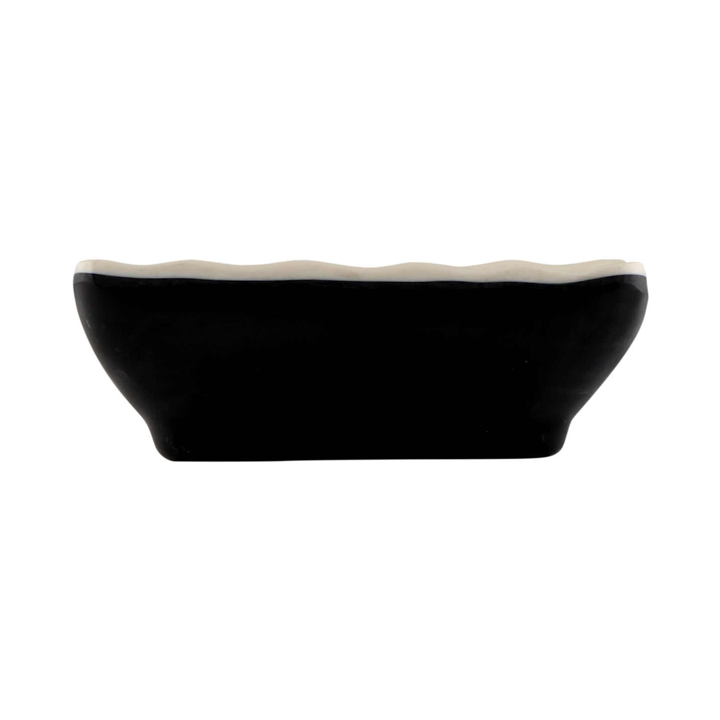 Melamine Two-Tone Sauce Dish - Ebony Outside, Sand Inside