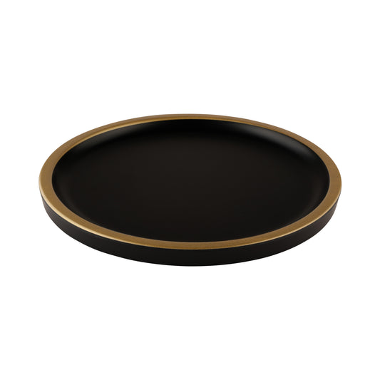 Melamine Bowl Lid - Black w/ Gold Decal
