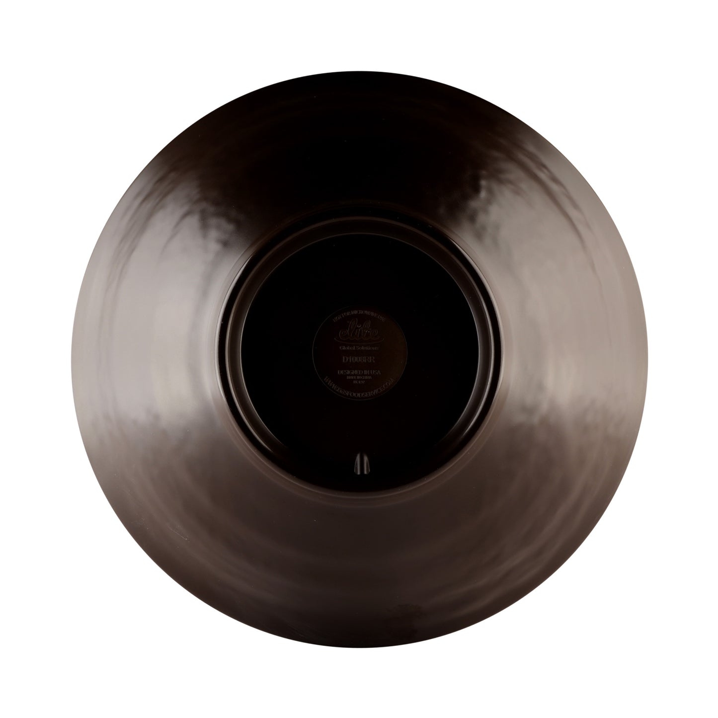 Melamine Bowl - Aubergine Matte Finish Outside/Olive Oil Gloss Finish Inside