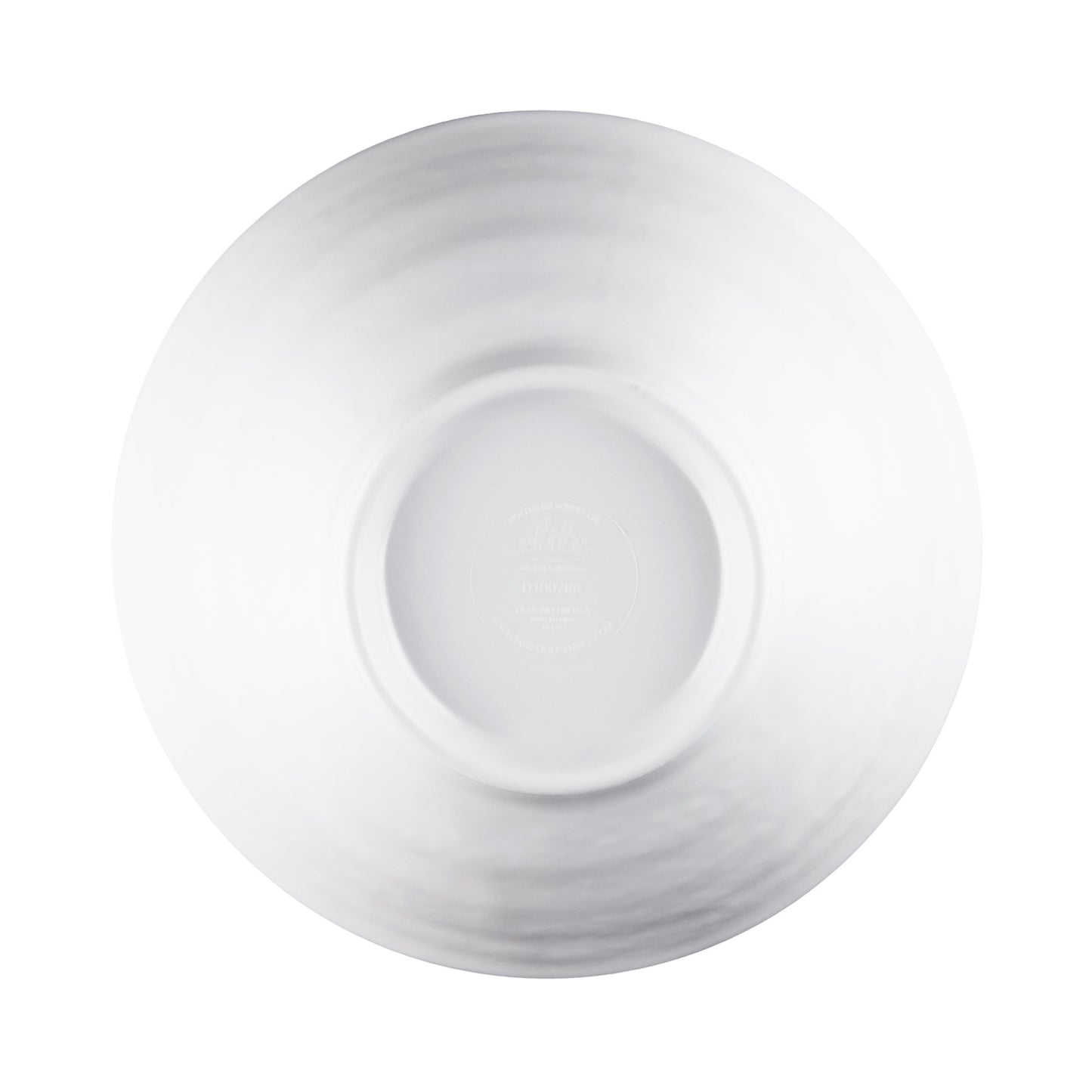 Melamine Bowl - White Matte Finish Outside/White Gloss Finish Inside