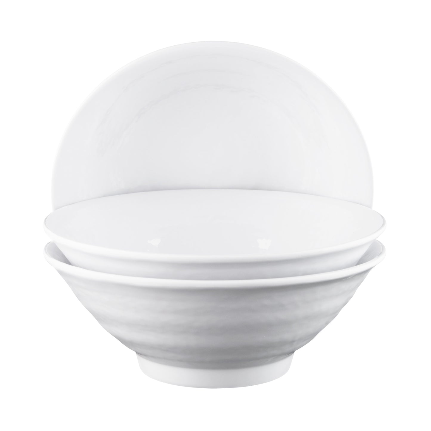 Melamine Bowl - White Matte Finish Outside/White Gloss Finish Inside