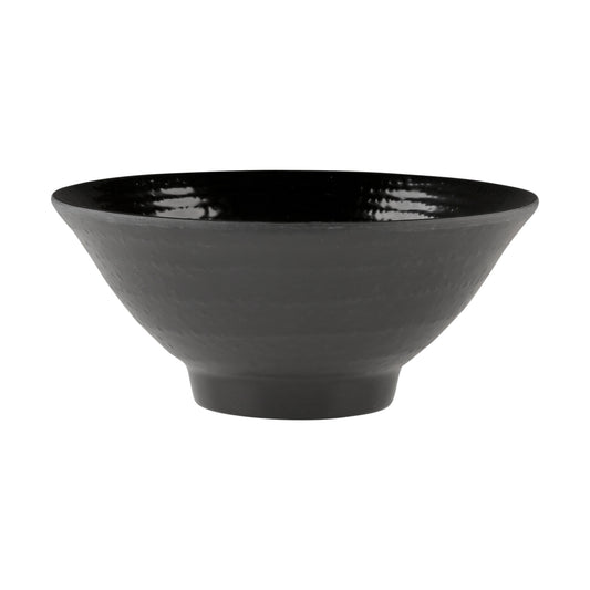 Melamine Bowl - Black Matte Finish Outside/Black Gloss Finish Inside