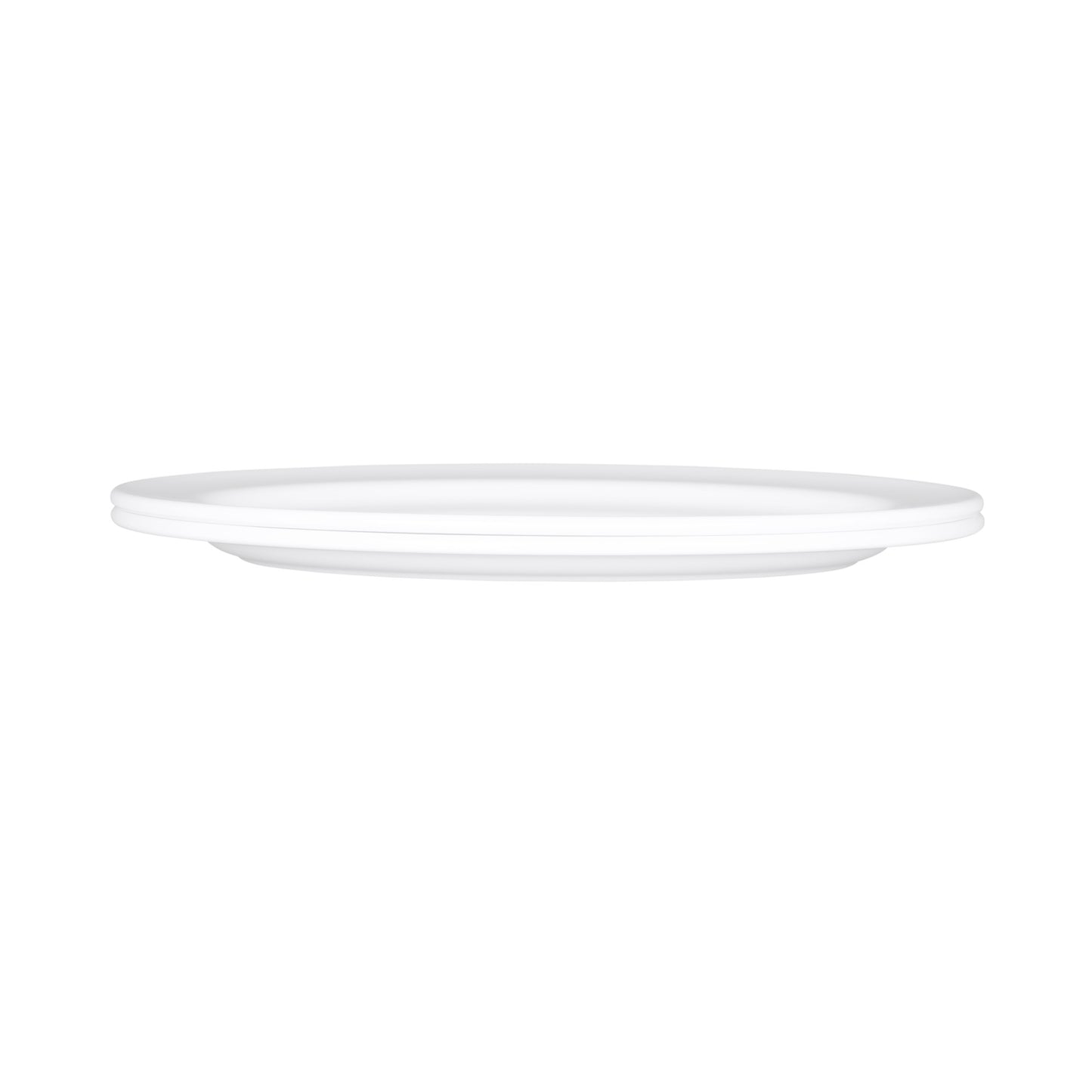 Melamine Oval Rim Platter - White