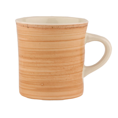 11 oz. Brown Porcelain Mug, 5" Dia. w/Handle, Corona Artisan Brown (Stocked) (12 Pack)