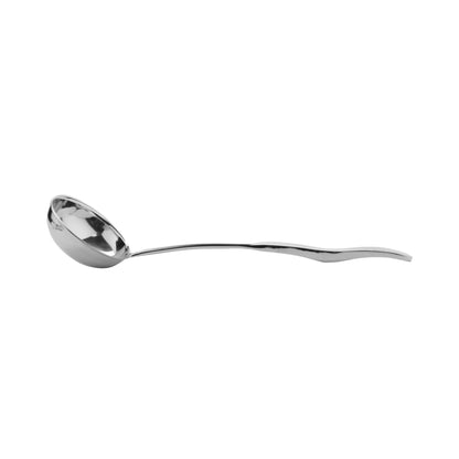 4 oz., 13" Stainless Steel Solid Soup Ladle w/ Pounded Finish