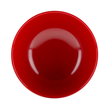 Melamine Round Two-Tone Bowl - Black Outside, Red Inside