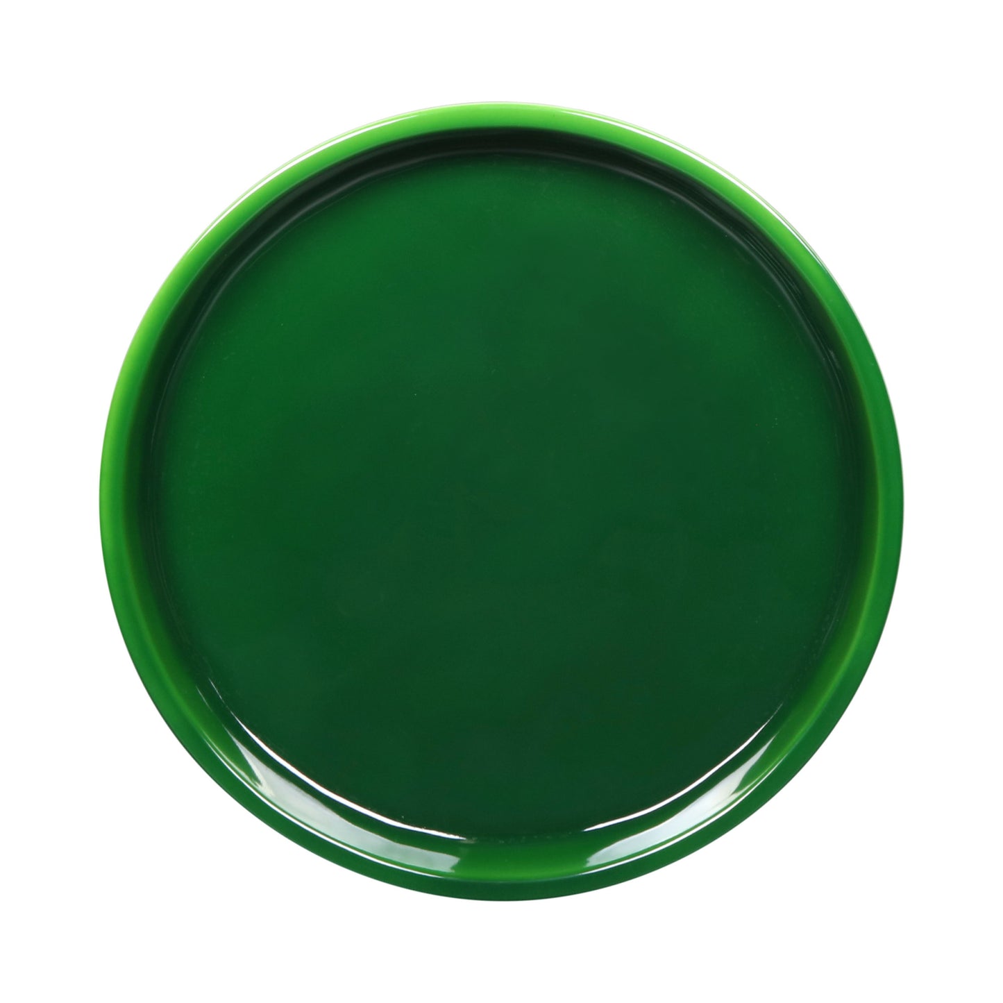 Melamine Round Coupe Plate - Green Glaze