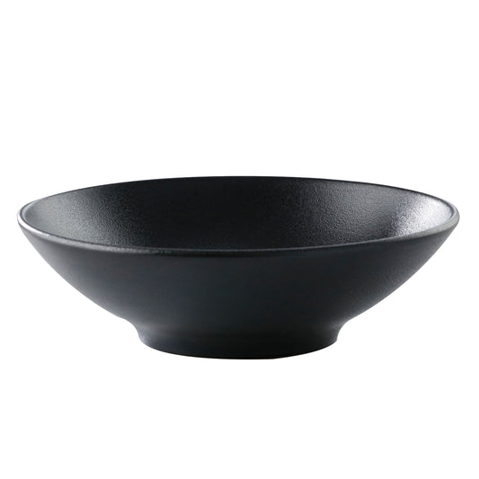 12.8 oz. Black Reactive Glaze Porcelain Bowl, 6 1/4" Dia., Corona Cosmos Pluto (Stocked) (12 Pack)
