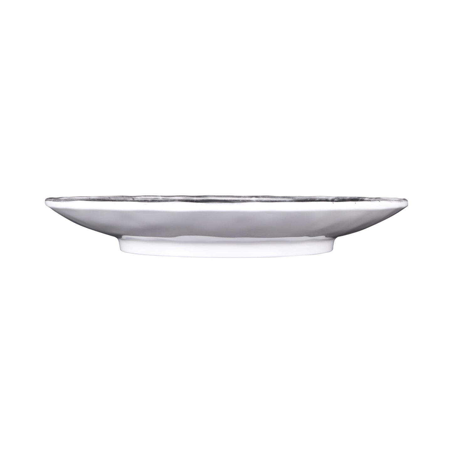 Melamine Round Plate - Black Design
