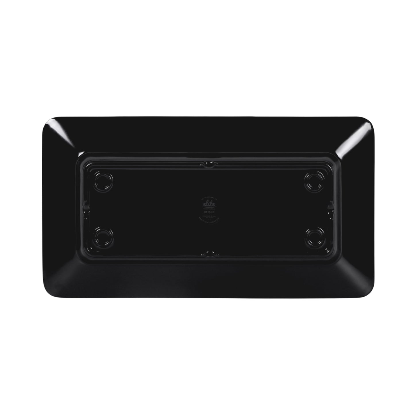Melamine Rectangular Plate - Black