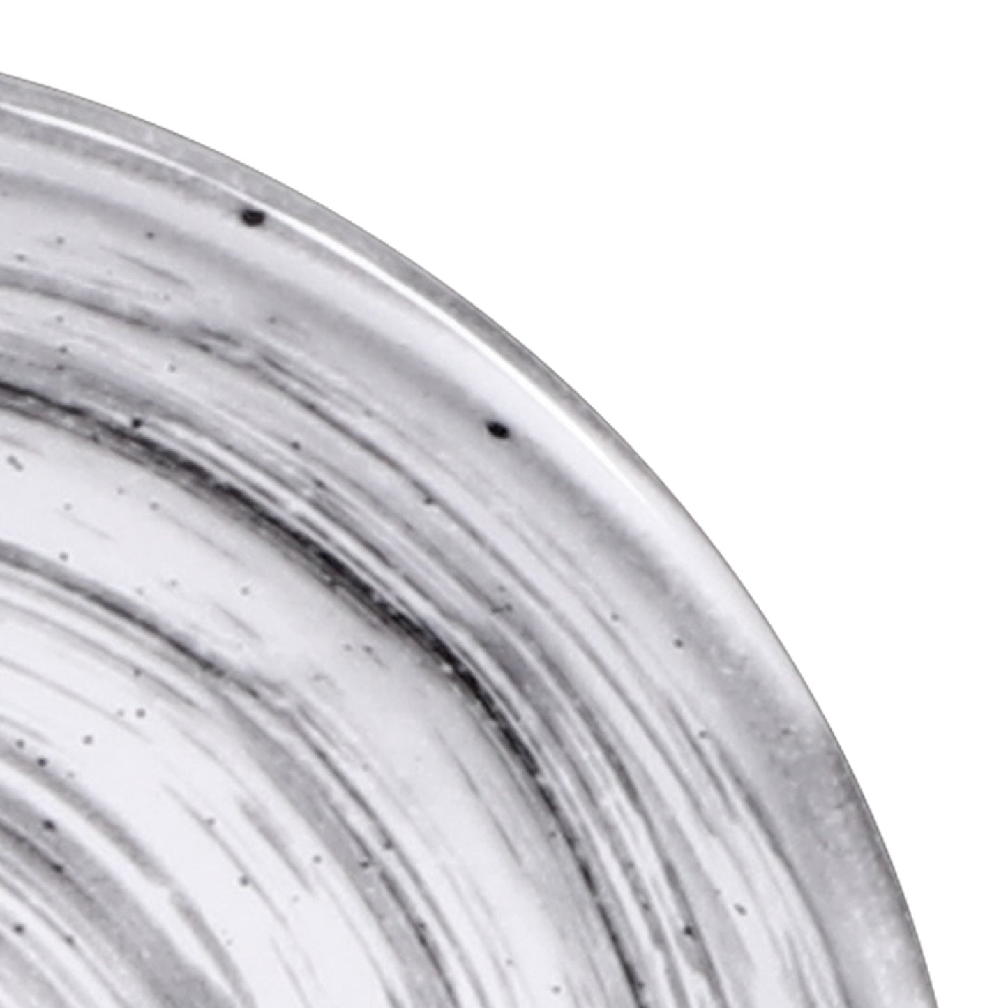 Melamine Round Plate - Black Design