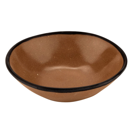 16 oz. Speckled Taupe, Melamine, Salad Bowl, (20 oz. rim-full), 7" Top Dia., 1.75" Deep, G.E.T. Pottery Market Matte (12 Pack)