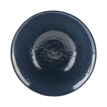 Melamine Bowl - Aubergine Matte Finish Outside/Lapis Gloss Finish Inside