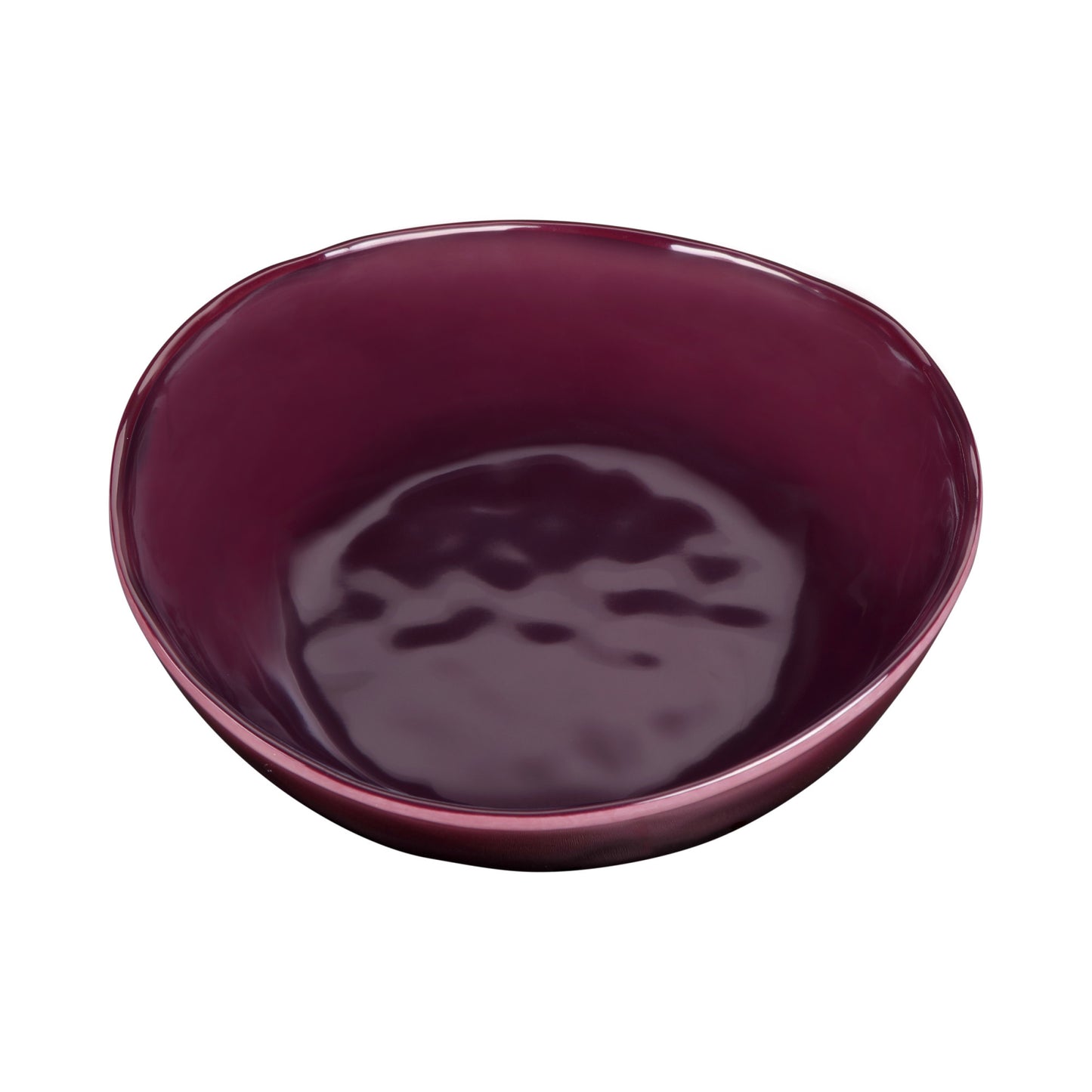 Melamine Irregular Round Bowl - Purple Glaze