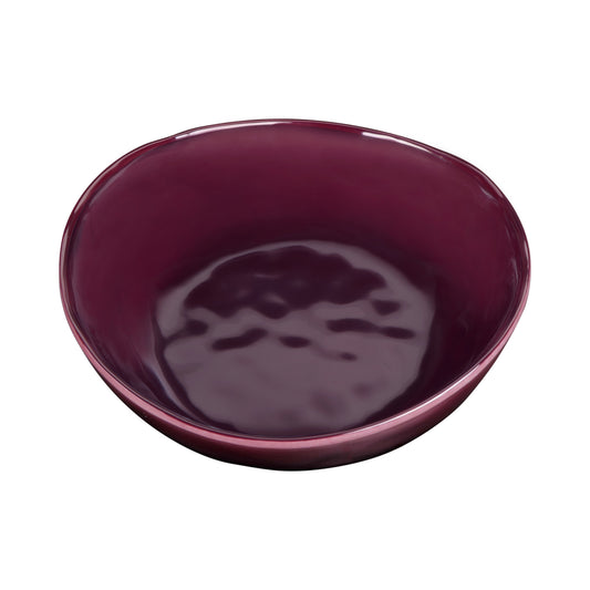 Melamine Irregular Round Bowl - Purple Glaze