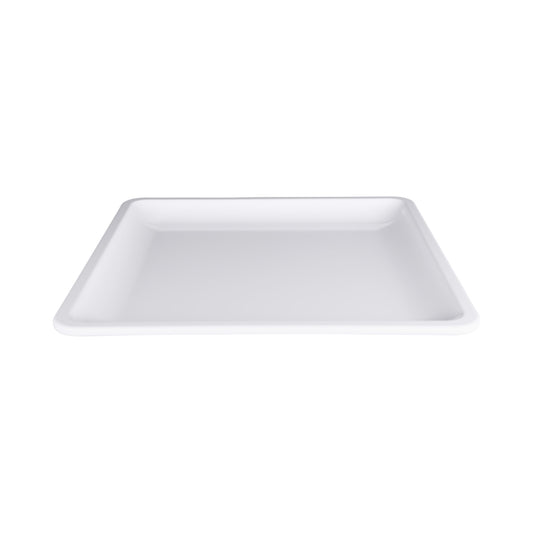 Melamine Square Coupe Platter - White