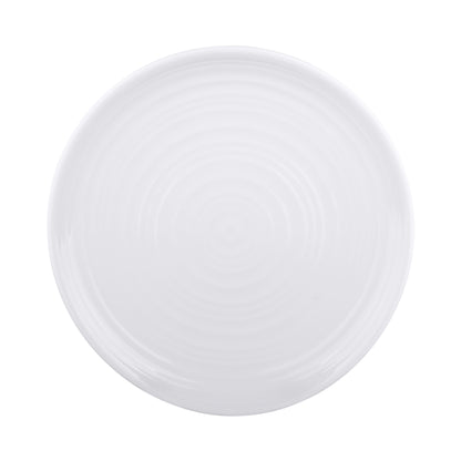 Melamine Round Swirl Plate - White