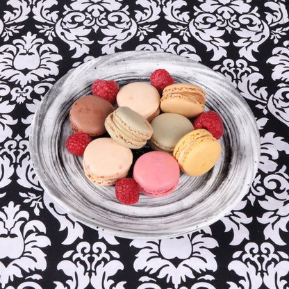 Melamine Round Plate - Black Design