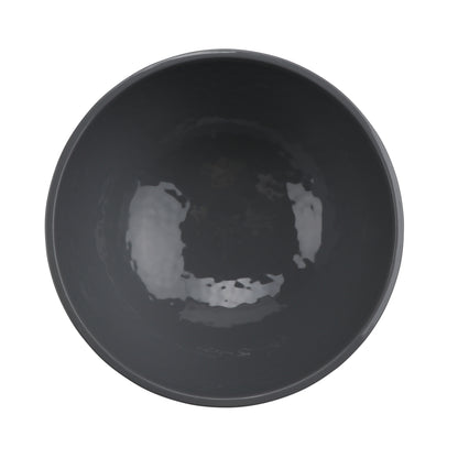 7" Ramen - 32 oz Melamine Bowl, Glossy Gray inside/ Black Matte outside, GET. Roca. (12 Pack)